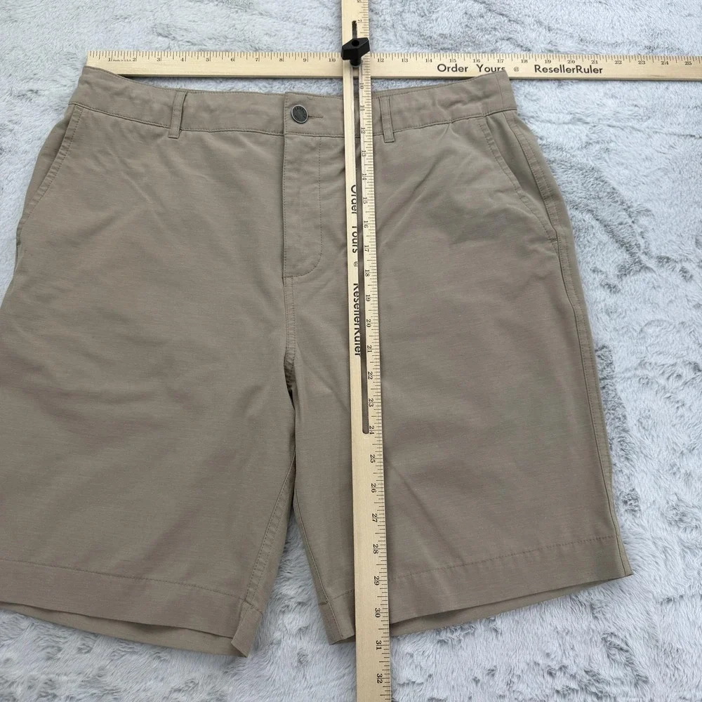Faherty Shorts Mens 34 Beige Chino Microfiber Stretch Drawstring 9